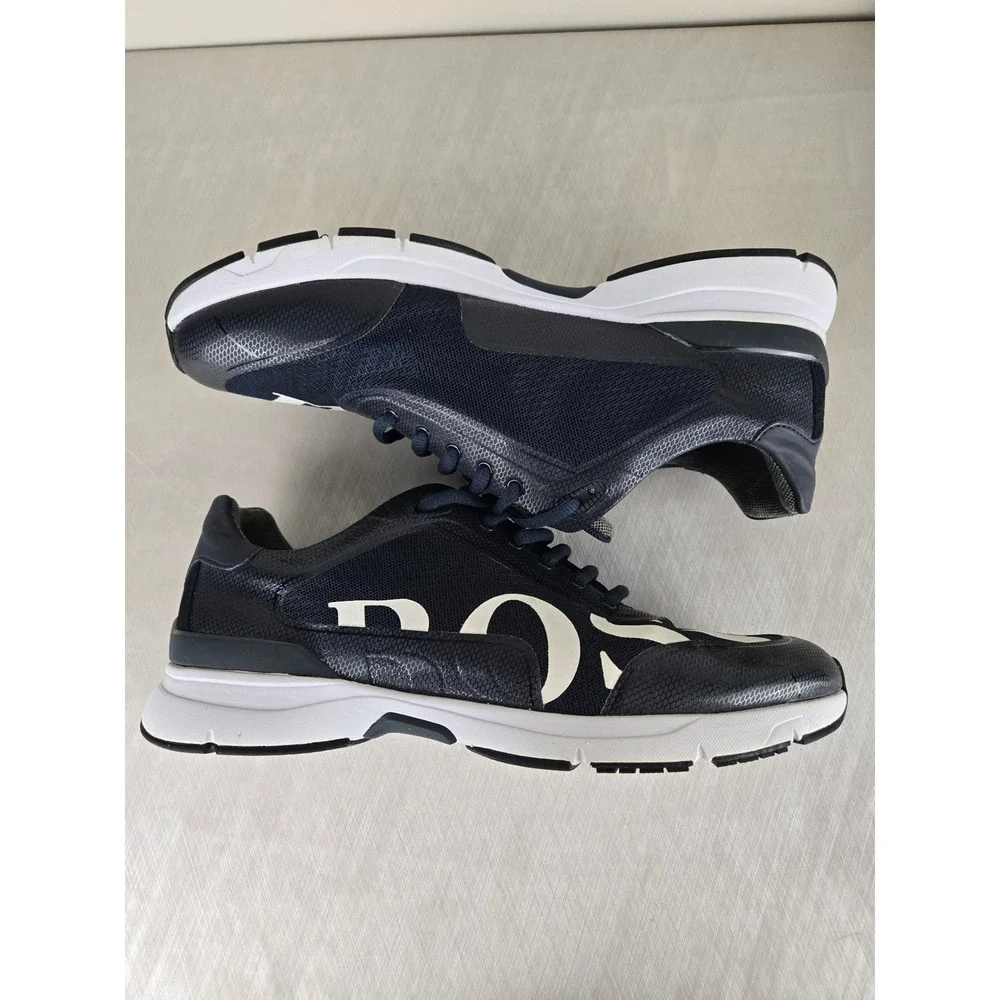 Hugo Boss Mens Navy Blue Side Logo‎ Low Top Sneakers 50397613 EU 43